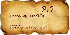 Pacsolay Tibád névjegykártya